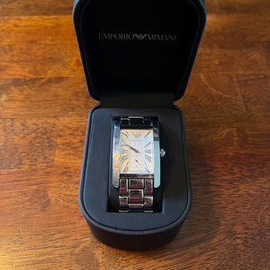 EMPORIO ARMANI White Rectangle Men's Watch AR0145